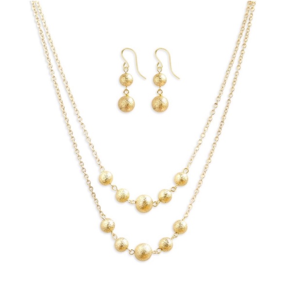 ✨Gold Stardust Necklace and Earring Set ✨ - Picture 2 of 2